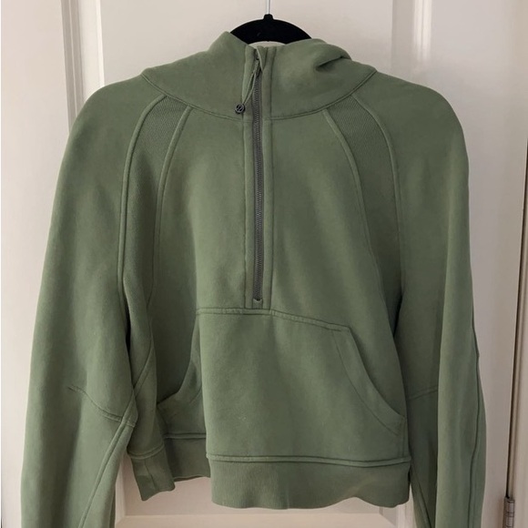 lululemon athletica Tops - GREEN LULULEMON SCUBA OVERSIZED HALF ZIP UP HOODIE
